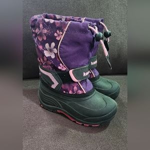 Girl's Purple Kamik Felt Lined Boots